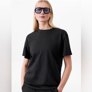 NWT Athleta True Cotton Tee - Black XXS